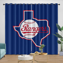 Texas Rangers Blackout Curtain for Living Room Bedroom Window Treatment