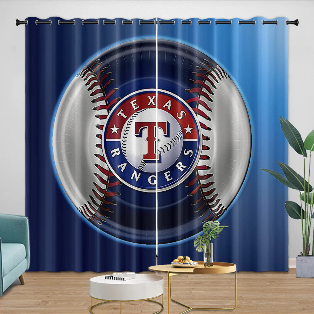 Texas Rangers Blackout Curtain for Living Room Bedroom Window Treatment