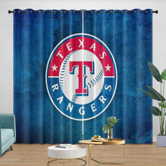 Texas Rangers Blackout Curtain for Living Room Bedroom Window Treatment