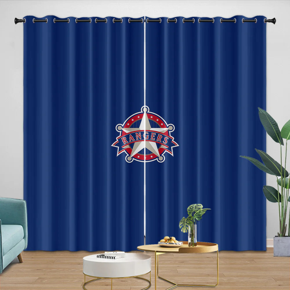 Texas Rangers Blackout Curtain for Living Room Bedroom Window Treatment