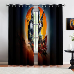 The Mandalorian And Grogu Blackout Curtains Drapes For Window Treatment Set