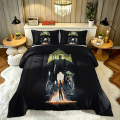 The Mandalorian And Grogu Comforter Pillowcase Sets Blanket All Season Reversible Quilted Duvet