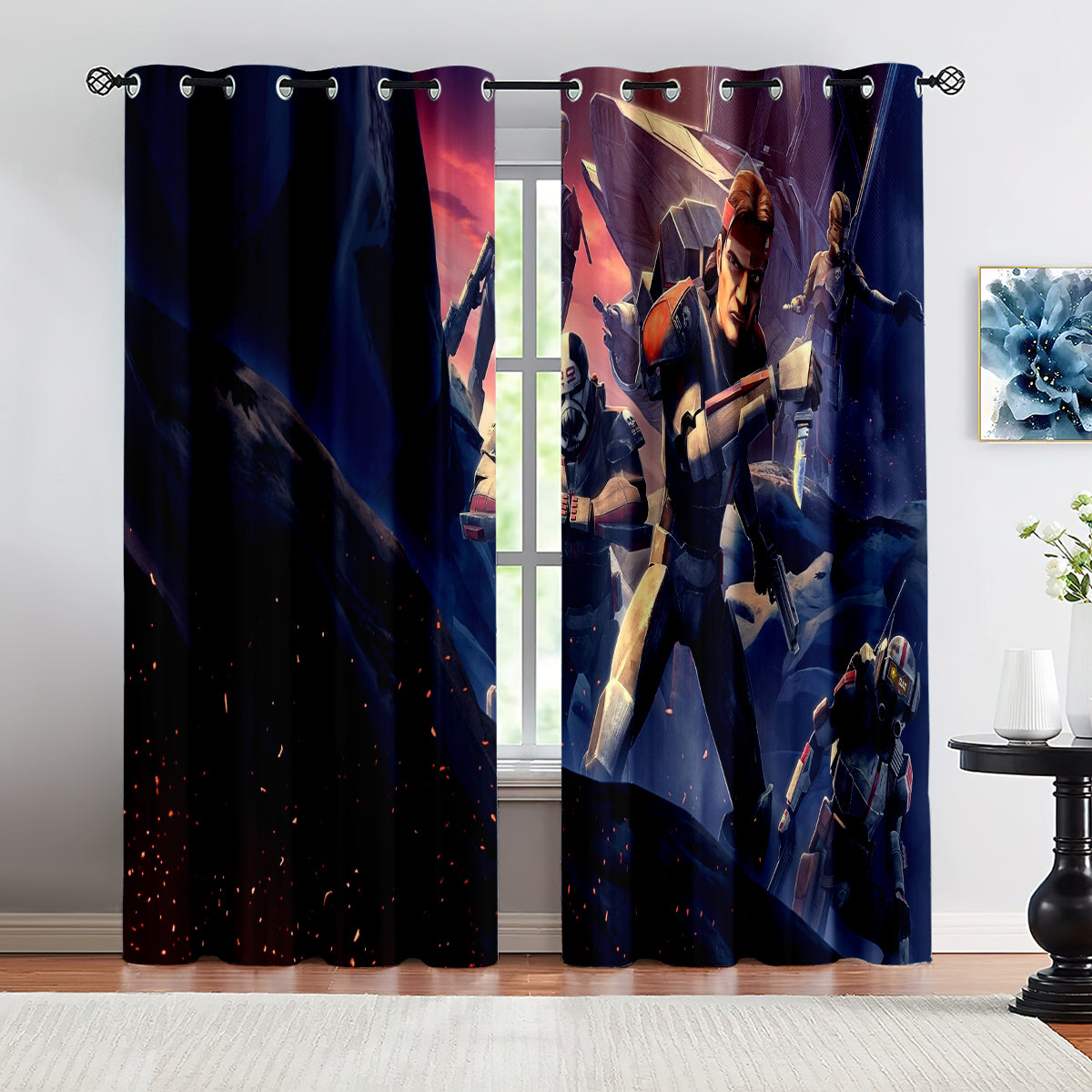 The Book of Boba Fett  Blackout Curtains Drapes for Window Treatment Set