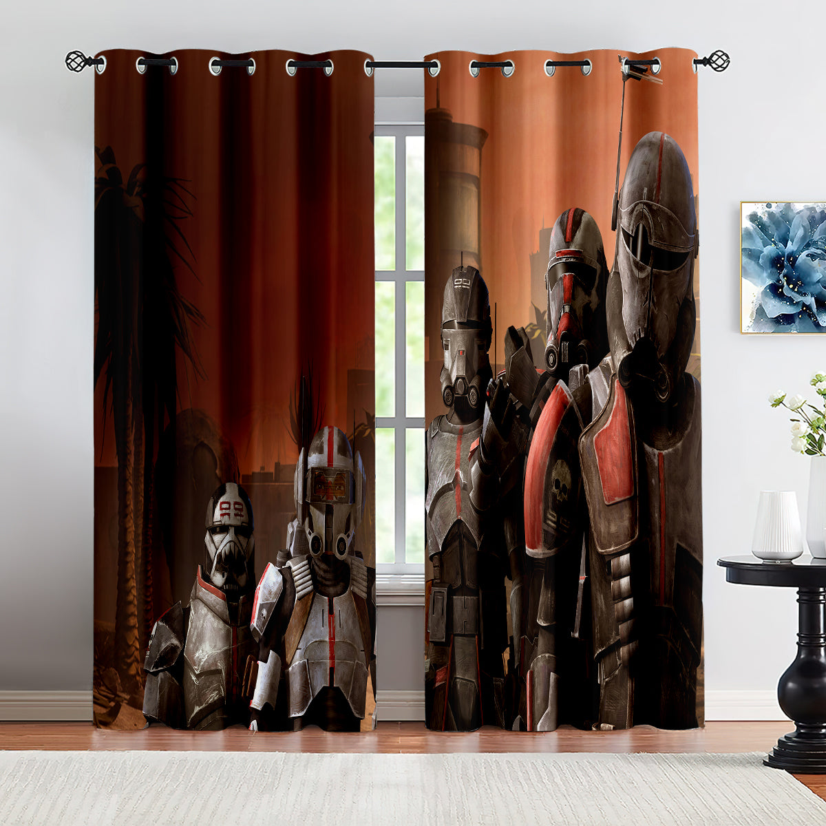 The Book of Boba Fett  Blackout Curtains Drapes for Window Treatment Set