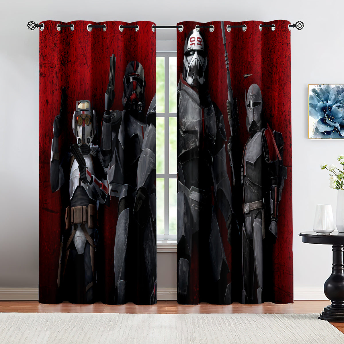 The Book of Boba Fett  Blackout Curtains Drapes for Window Treatment Set