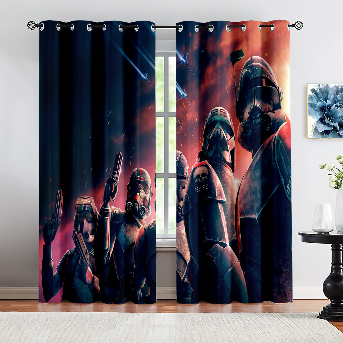 The Book of Boba Fett  Blackout Curtains Drapes for Window Treatment Set