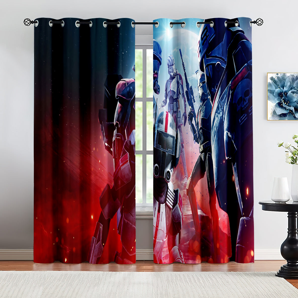 The Book of Boba Fett  Blackout Curtains Drapes for Window Treatment Set