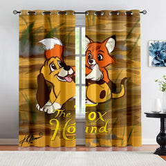 The Fox And The Hound Curtains Blackout Window Treatments Drapes Room Decor