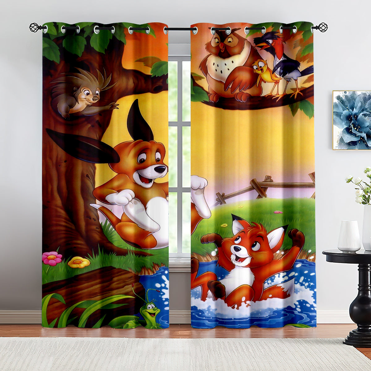 The Fox And The Hound Curtains Blackout Window Treatments Drapes Room Decor