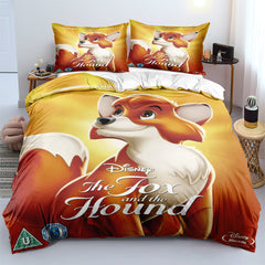 The Fox And The Hound Duvet Cover Quilt Cover Pillowcase Bedding Set
