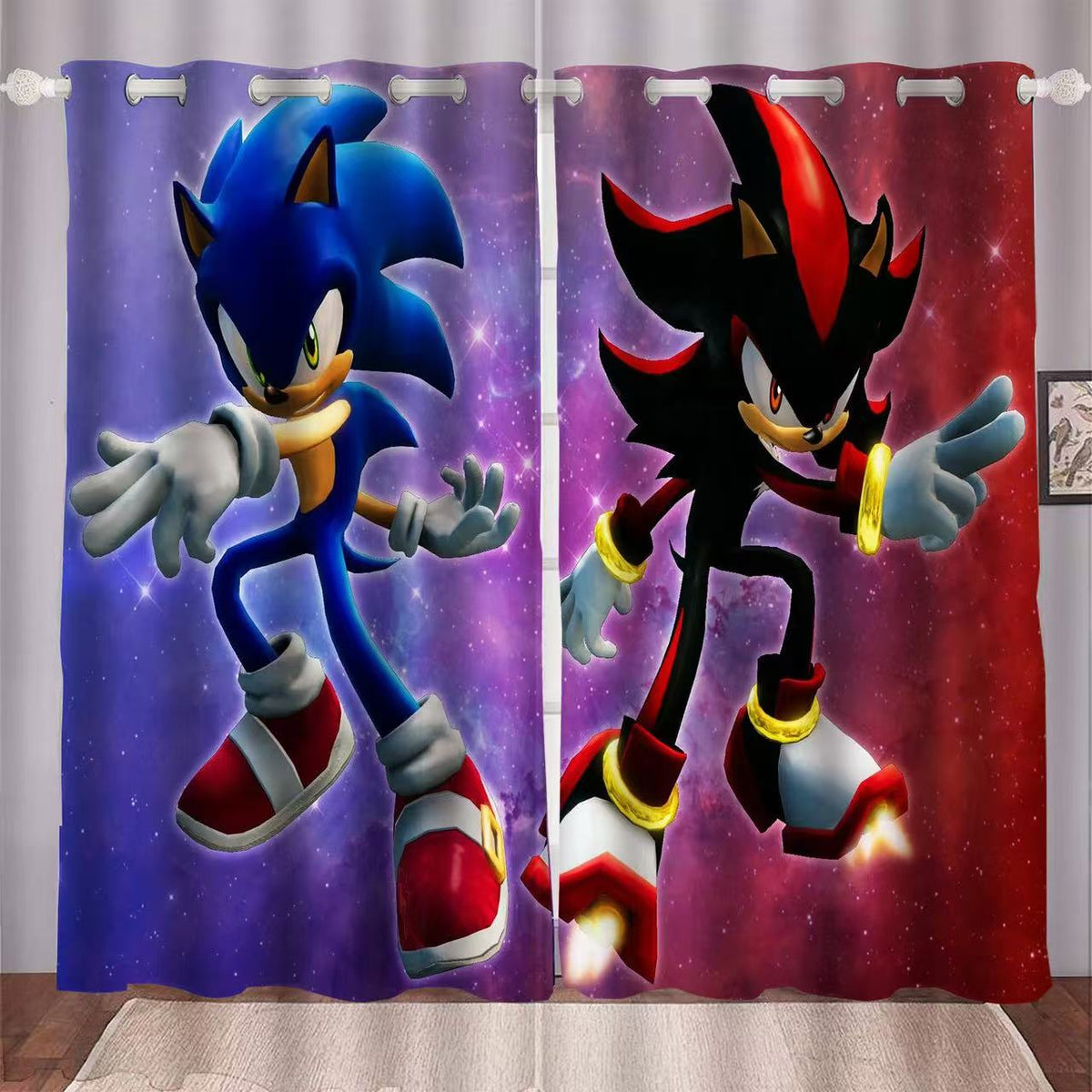 The Hedgehog Blackout Curtains Drapes For Window Treatment Set