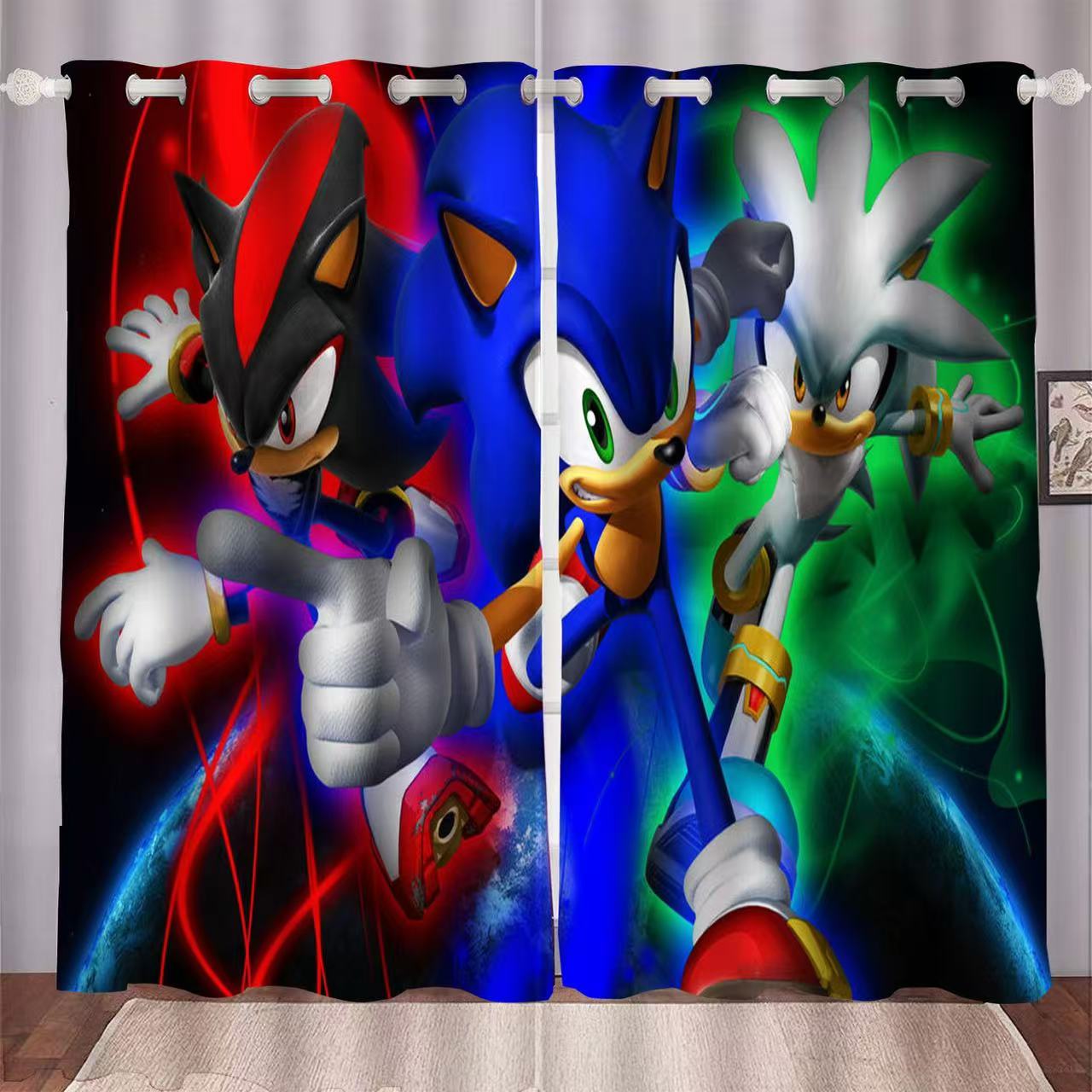 The Hedgehog Blackout Curtains Drapes For Window Treatment Set