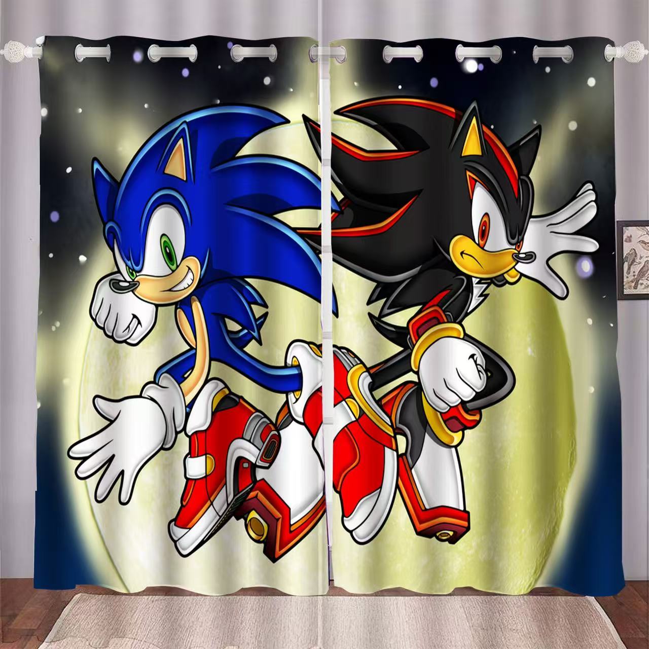 The Hedgehog Blackout Curtains Drapes For Window Treatment Set