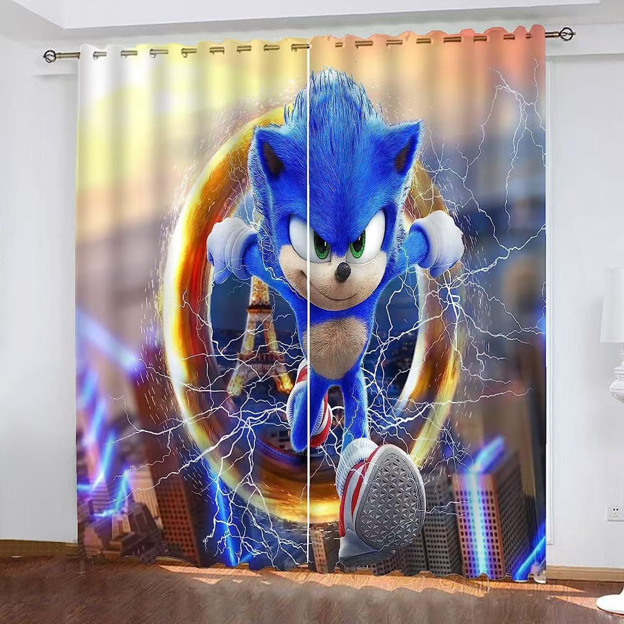 The Hedgehog Blackout Curtains Drapes For Window Treatment Set