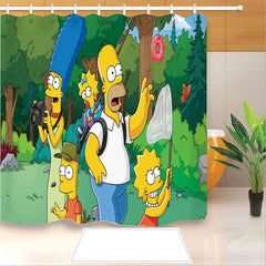 The Simpsons Shower Curtain Waterproof Bath Curtains Bathroom Decor With Hooks