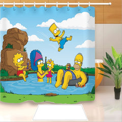 The Simpsons Shower Curtain Waterproof Bath Curtains Bathroom Decor With Hooks