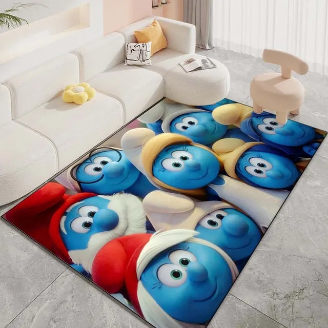 The Smurf Cosplay Carpet Living Room Bedroom Sofa Rug Door Mat