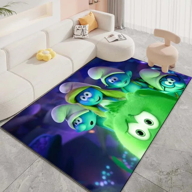 The Smurf Cosplay Carpet Living Room Bedroom Sofa Rug Door Mat