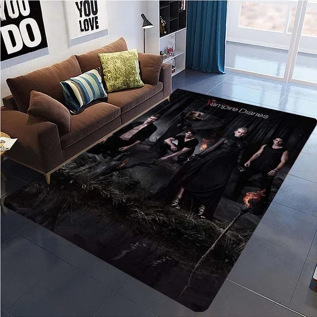 The Vampire Diaries Cosplay Carpet Living Room Bedroom Sofa Rug Door Mat