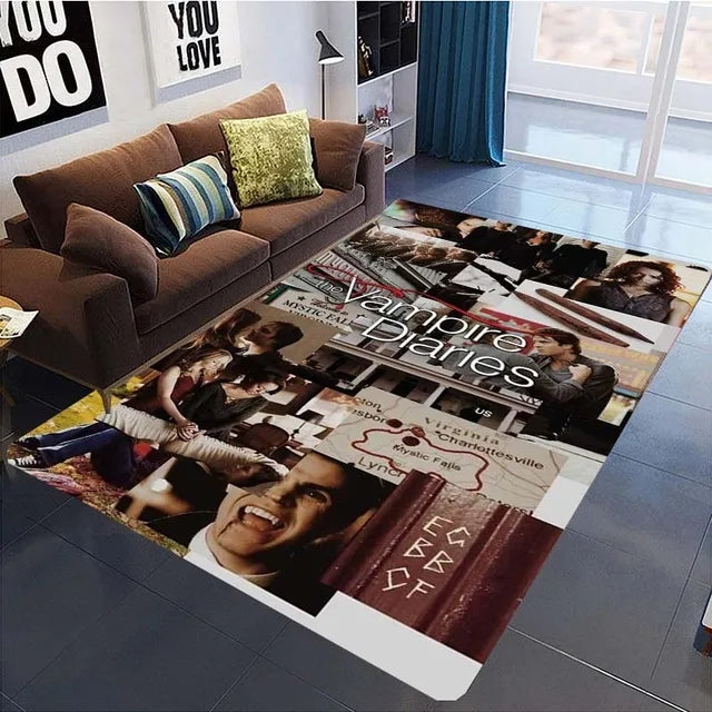 The Vampire Diaries Cosplay Carpet Living Room Bedroom Sofa Rug Door Mat