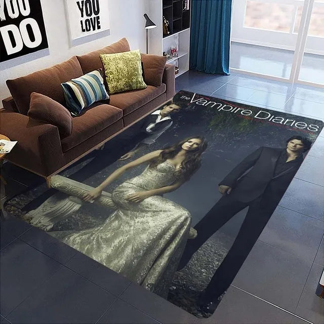 The Vampire Diaries Cosplay Carpet Living Room Bedroom Sofa Rug Door Mat