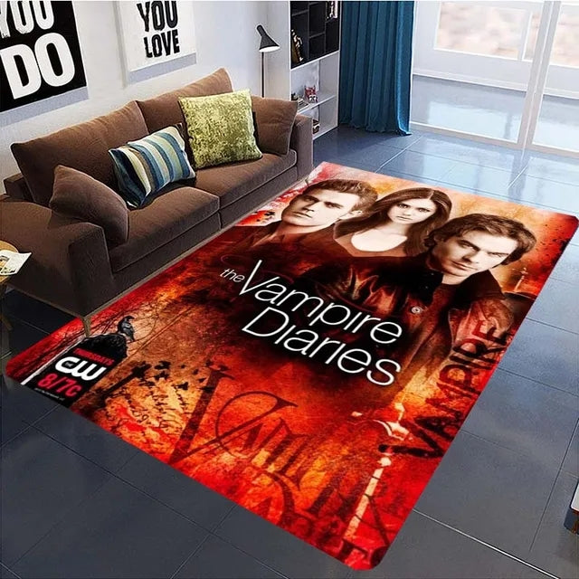 The Vampire Diaries Cosplay Carpet Living Room Bedroom Sofa Rug Door Mat