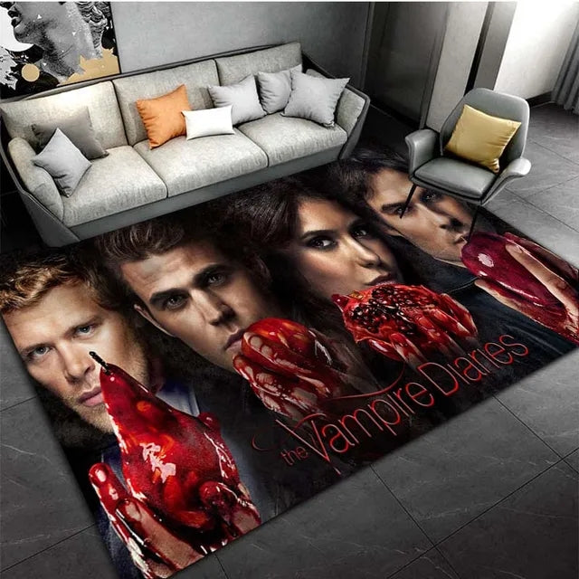 The Vampire Diaries Cosplay Carpet Living Room Bedroom Sofa Rug Door Mat