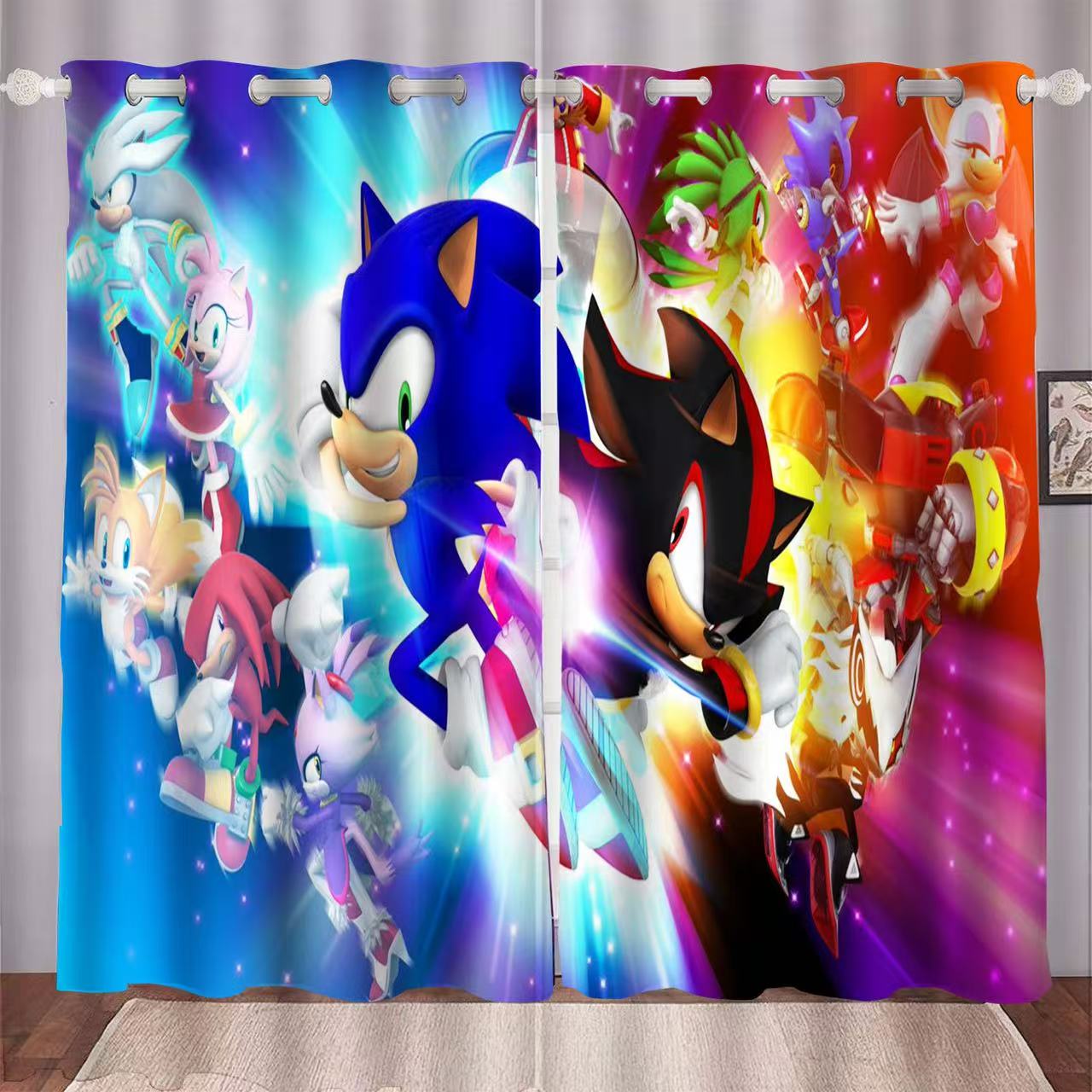 The Hedgehog Blackout Curtains Drapes For Window Treatment Set