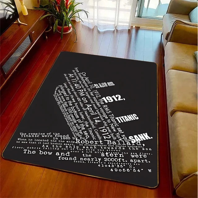 Titanic Romantic Love Carpet Living Room Bedroom Sofa Rug Door Mat