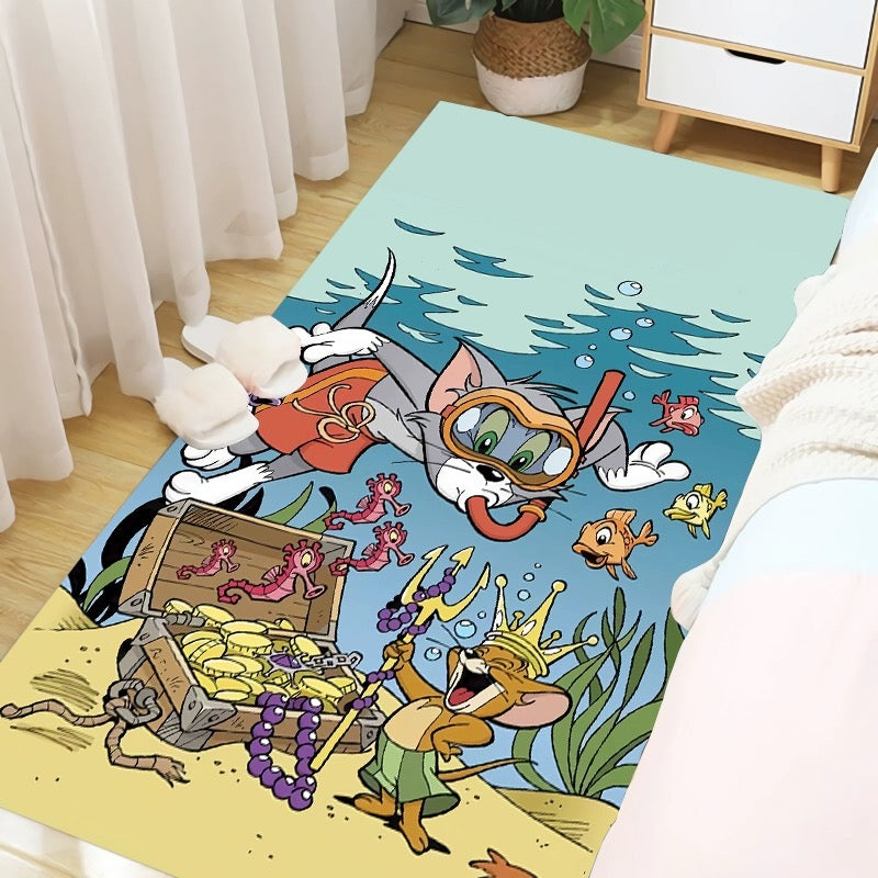 Tom and Jerry Cosplay Carpet Living Room Bedroom Sofa Rug Door Mat