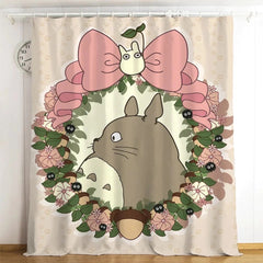 Tonari no Totoro #19 Blackout Curtains For Window Treatment Set For Living Room Bedroom