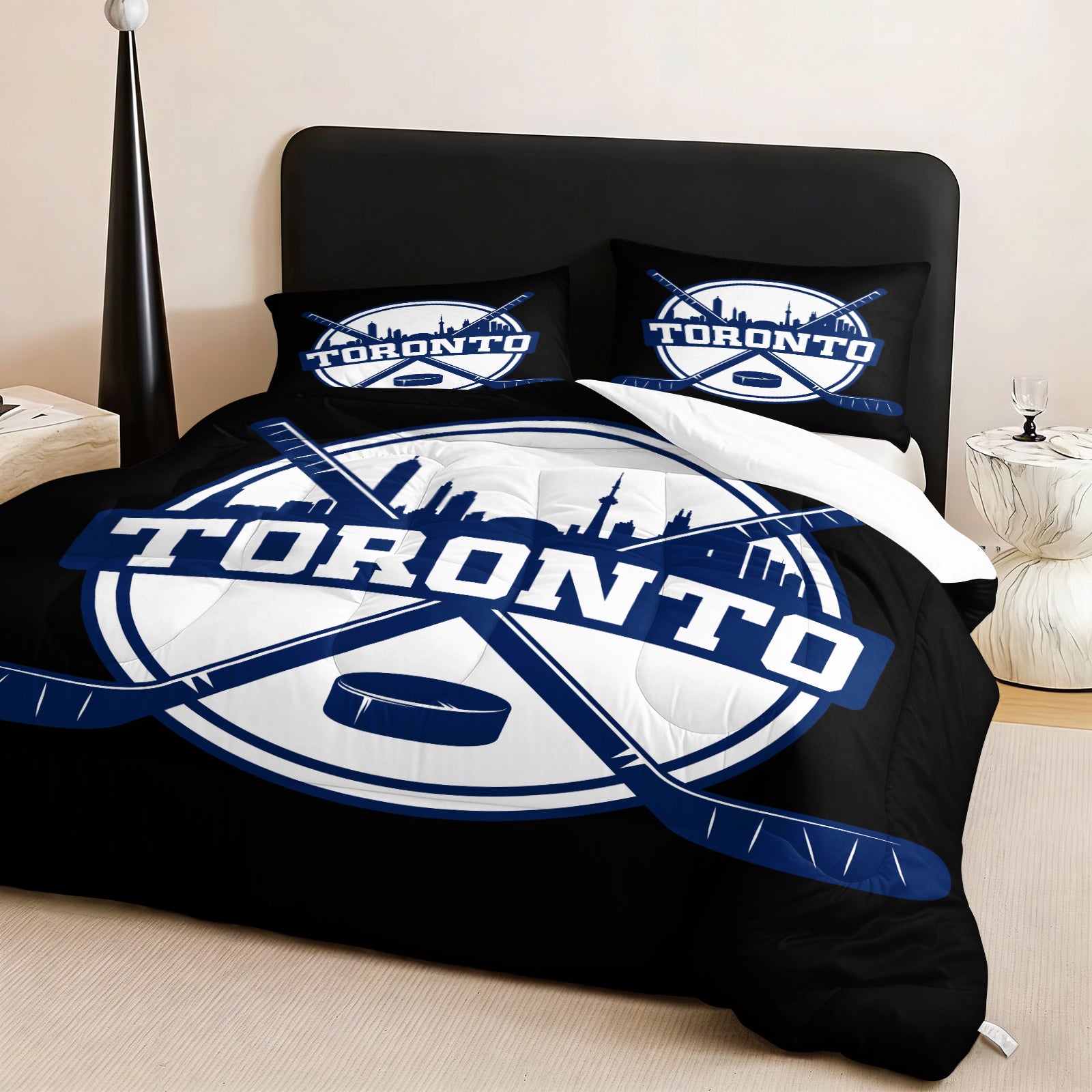 Toronto Maple Leafs Hockey League Comforter Pillowcase Sets Blanket All Season Reversible Quilted Duvet
