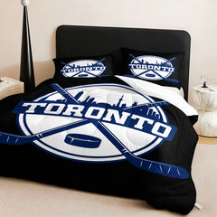 Toronto Maple Leafs Hockey League Comforter Pillowcase Sets Blanket All Season Reversible Quilted Duvet