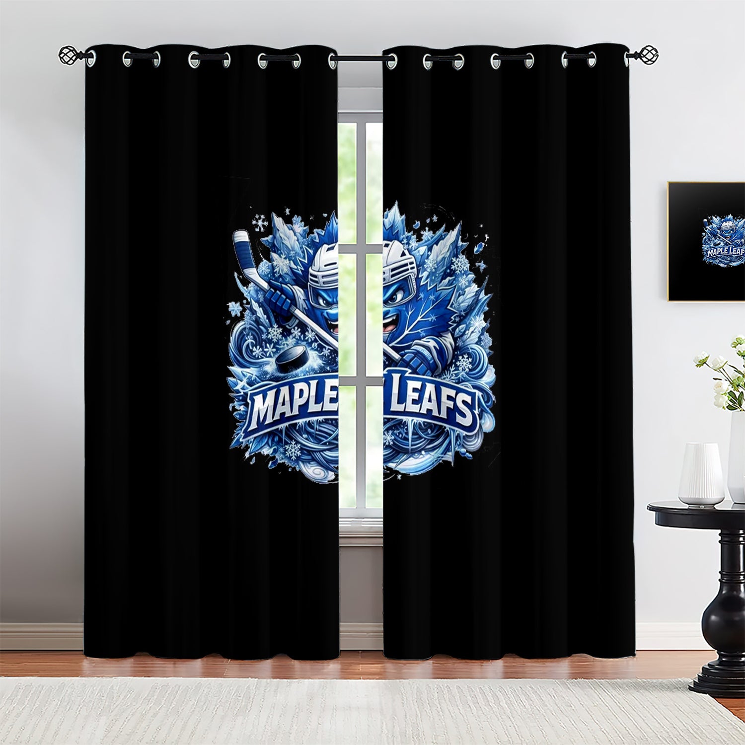 Toronto Maple Leafs Blackout Curtains Drapes For Window Treatment Set