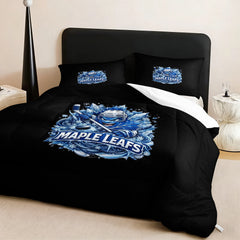 Toronto Maple Leafs Hockey League Comforter Pillowcase Sets Blanket All Season Reversible Quilted Duvet