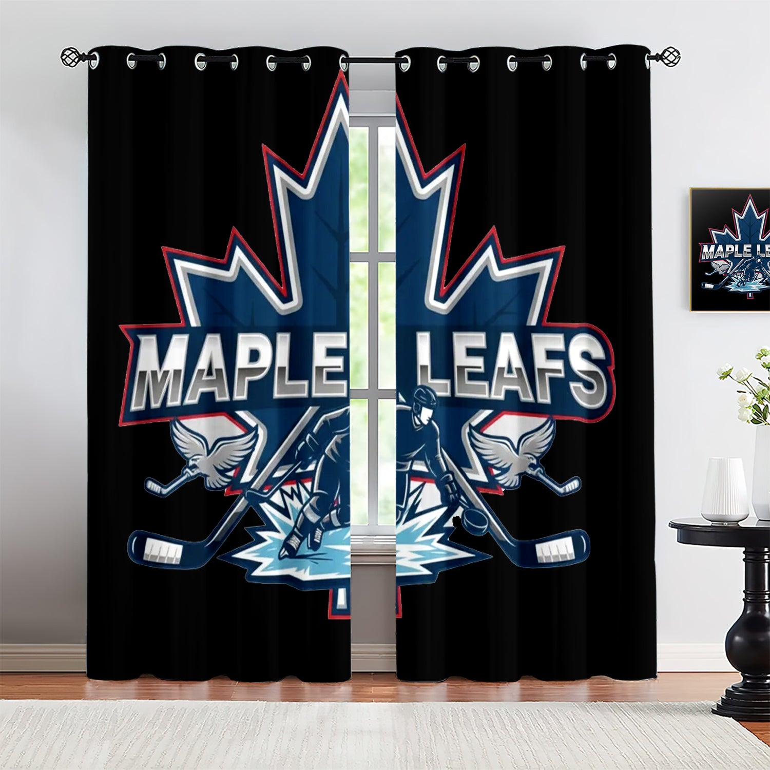 Toronto Maple Leafs Blackout Curtains Drapes For Window Treatment Set