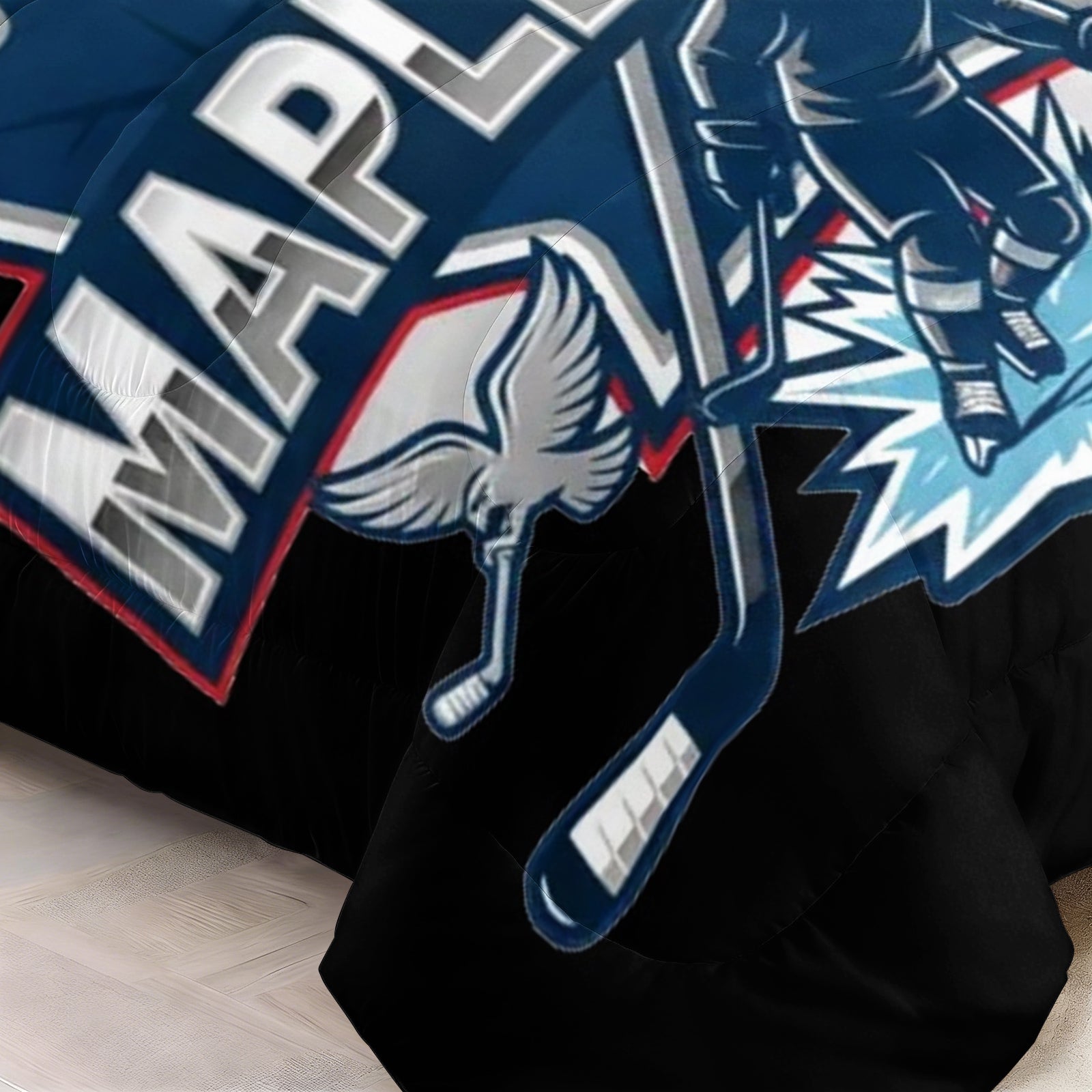 Toronto Maple Leafs Hockey League Comforter Pillowcase Sets Blanket All Season Reversible Quilted Duvet