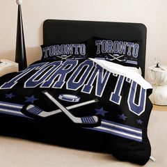 Toronto Maple Leafs Hockey League Comforter Pillowcase Sets Blanket All Season Reversible Quilted Duvet