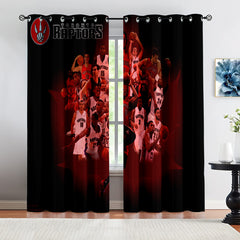 Toronto Basketball Raptors Blackout Curtains Drapes For Window Treatment Set