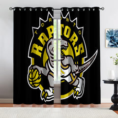 Toronto Basketball Raptors Blackout Curtains Drapes For Window Treatment Set