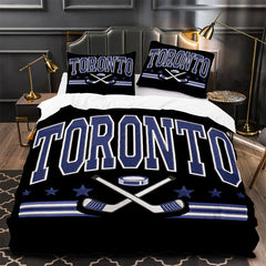 Toronto Maple Leafs Hockey Duvet Cover Quilt Case Pillowcase Bedding Set Without Filler