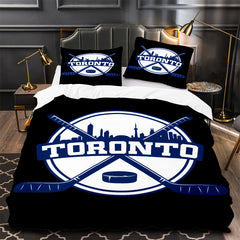 Toronto Maple Leafs Hockey Duvet Cover Quilt Case Pillowcase Bedding Set Without Filler