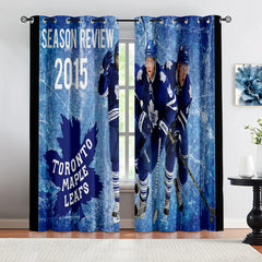 Toronto Maple Leafs Hockey League Blackout Curtains Drapes For Window Treatment Set