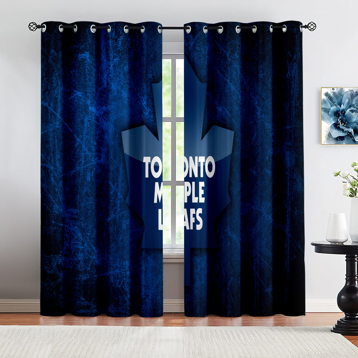 Toronto Maple Leafs Hockey League Blackout Curtains Drapes For Window Treatment Set