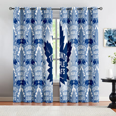 Toronto Maple Leafs Hockey League Blackout Curtains Drapes For Window Treatment Set