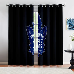 Toronto Maple Leafs Hockey League Blackout Curtains Drapes For Window Treatment Set