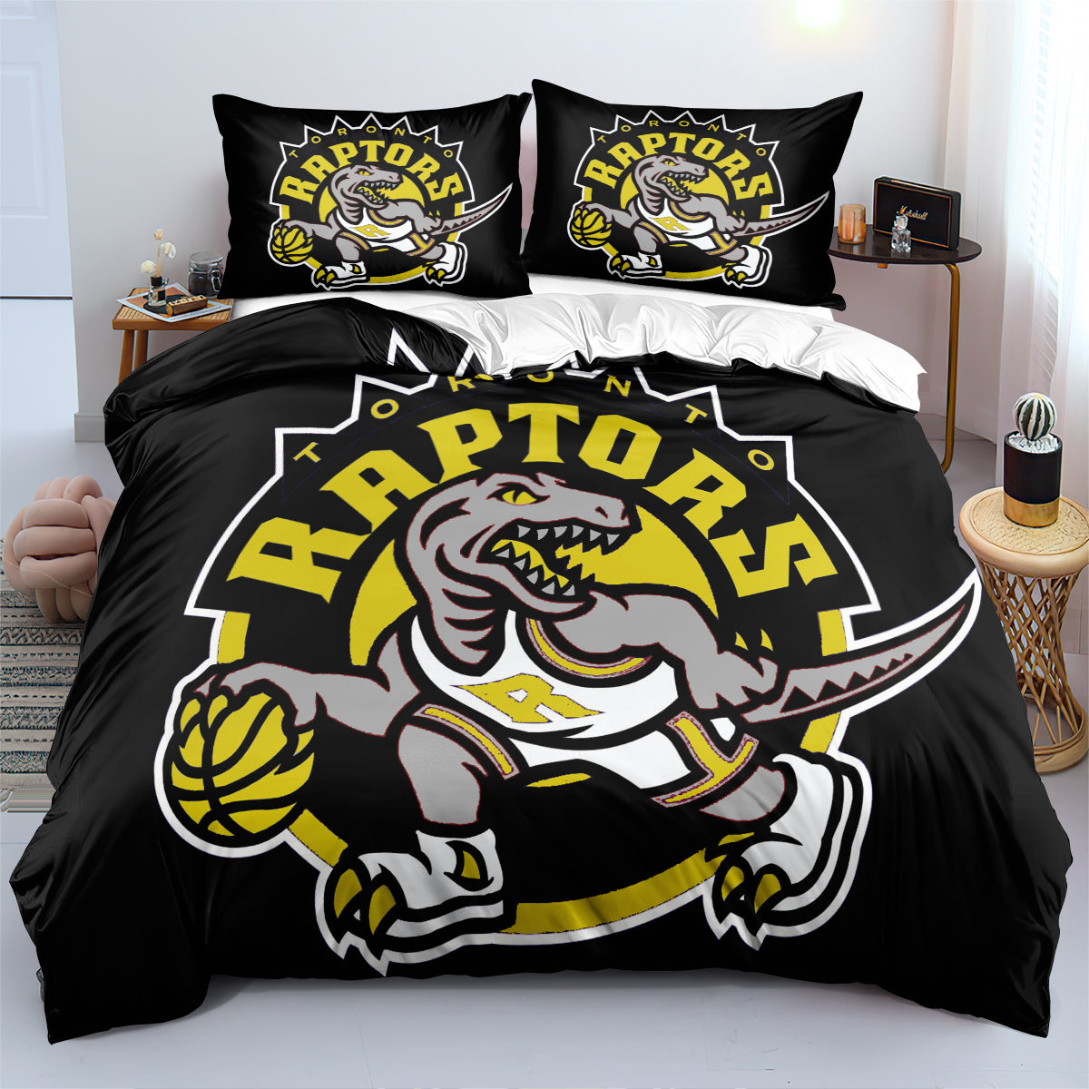Toronto Basketball Raptors Bedding Set Quilt Cover Without Filler