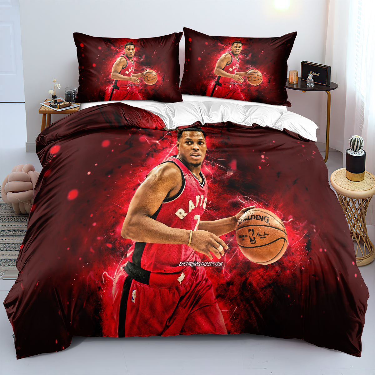 Toronto Basketball Raptors Bedding Set Quilt Cover Without Filler