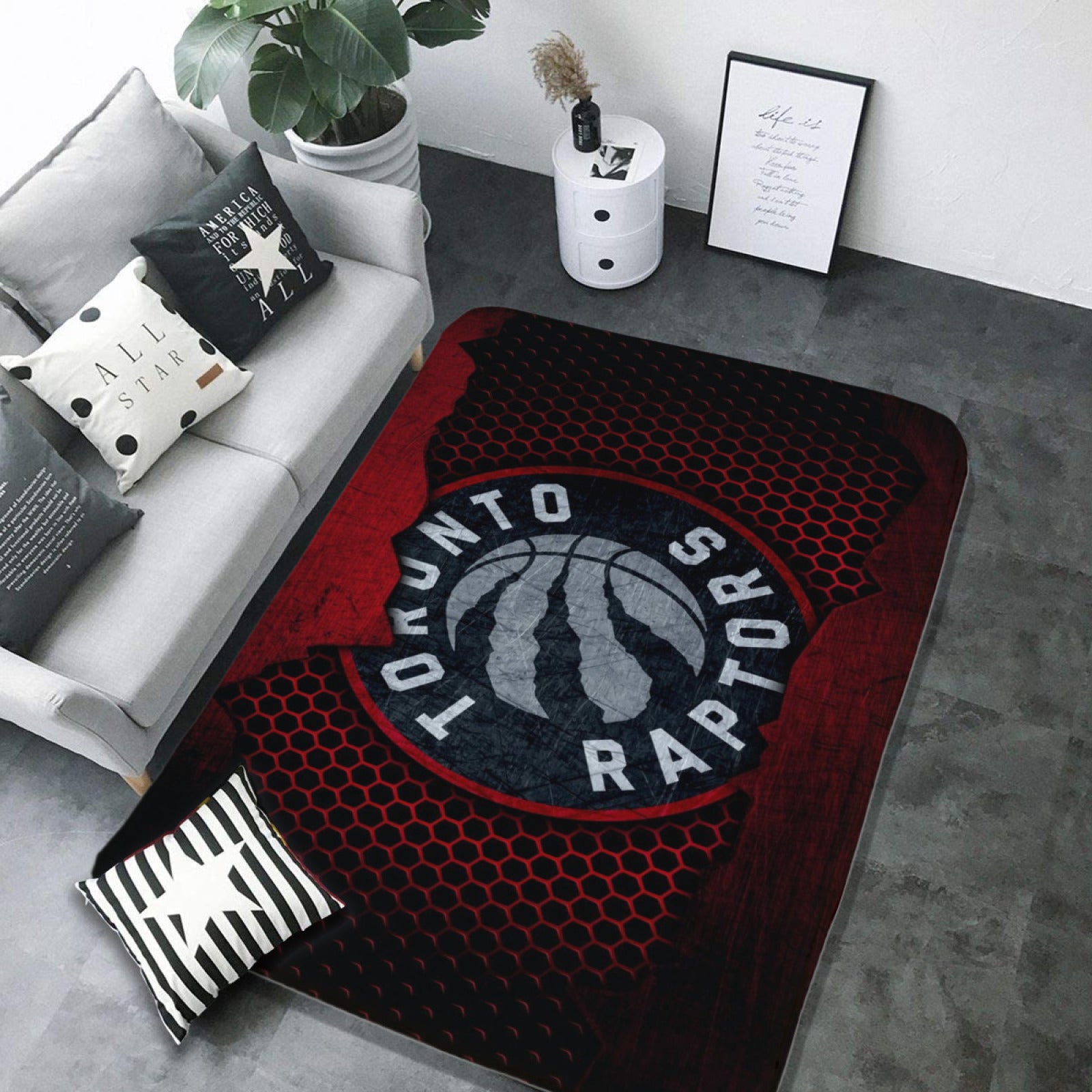 Toronto Basketball Raptors Carpet Living Room Bedroom Mats Kitchen Bathroom Rug