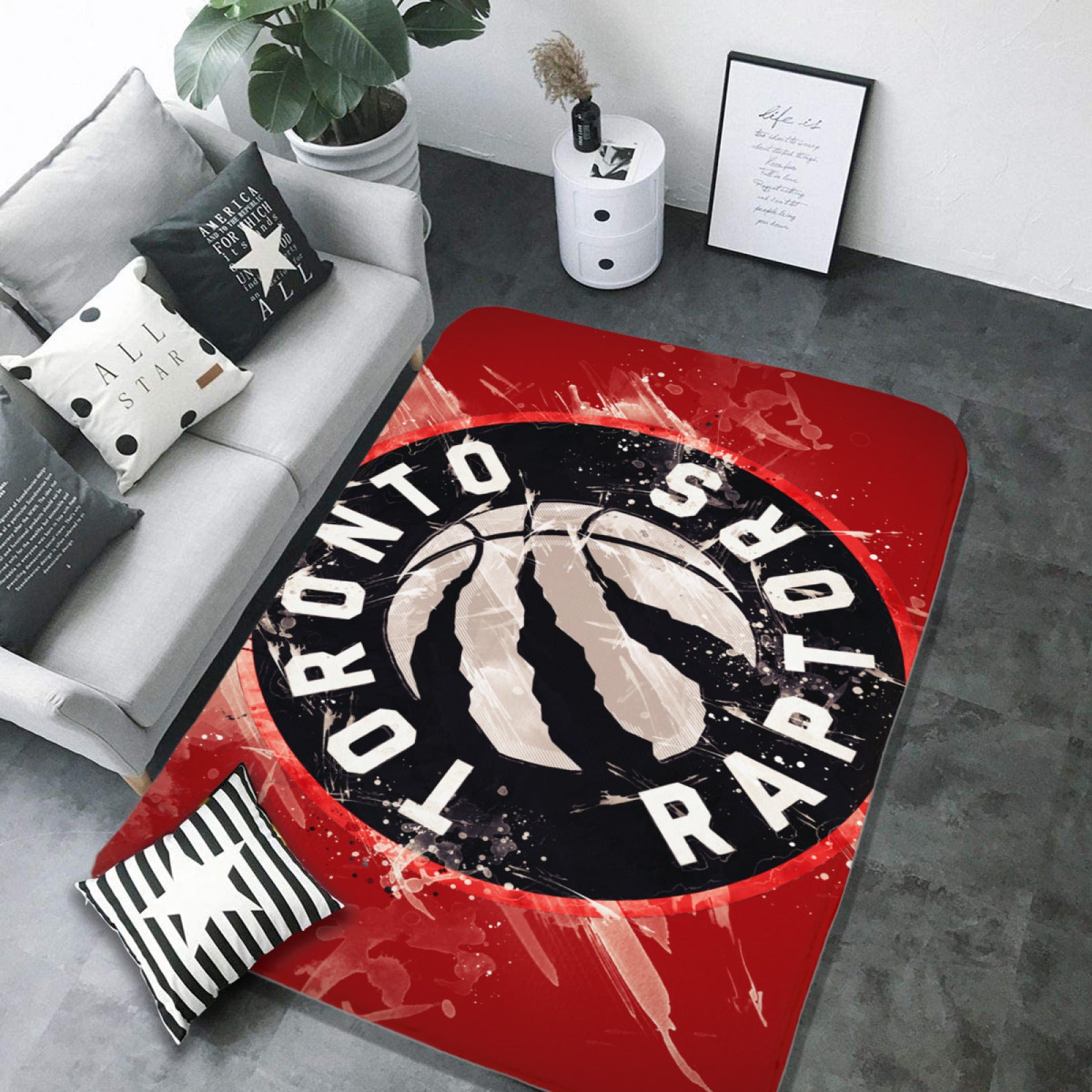 Toronto Basketball Raptors Carpet Living Room Bedroom Mats Kitchen Bathroom Rug